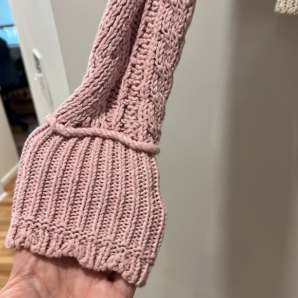 Anthropologie Pink Cream Ombre Mock Neck Knit Sweater - Picture 3 of 6